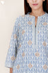 Cambric Cotton Kurta And Pant Set In Block Print