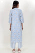 Cambric Cotton Kurta And Pant Set In Block Print