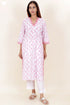 Cotton Kurta And Pant Set In Block Print