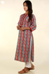 Bizzy Lizzy Kurta and Chiffon Dupatta In Graphic Block Print