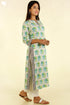 Bizzy Lizzy Kurta and Chiffon Dupatta In Floral Block Print