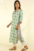 Bizzy Lizzy Kurta and Chiffon Dupatta In Floral Block Print