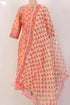 Terry Voile Kurta And Kota Dupatta Set In Floral Block Print