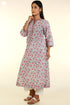 Chanderi Silk Kurta With Dupatta In Floral Block Print