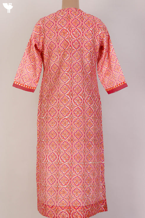 Chanderi Silk Kurta And Dupatta With Gota Patti Embroidery