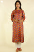 Tussar Silk Kurta And Dupatta Set In Geometric Block Print