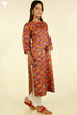 Tussar Silk Kurta And Dupatta Set In Geometric Block Print