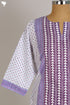 Cotton Cambric Kurta/Dupatta Set in Purple Geometric Block Print