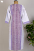 Cotton Cambric Kurta/Dupatta Set in Purple Geometric Block Print