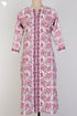 Cambric Cotton Kurta and Kota Doria Dupatta In Floral Block Print