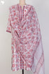 Cambric Cotton Kurta and Kota Doria Dupatta In Floral Block Print