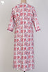 Cambric Cotton Kurta and Kota Doria Dupatta In Floral Block Print