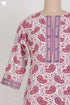 Cambric Cotton Kurta and Kota Doria Dupatta In PaisleyBlock Print