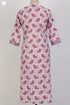 Cambric Cotton Kurta and Kota Doria Dupatta In PaisleyBlock Print