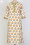 Cambric Cotton Kurta and Kota Doria Dupatta In Floral Block Print