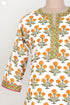 Cambric Cotton Kurta and Kota Doria Dupatta In Floral Block Print