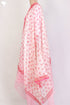 Cambric Cotton Kurta and Kota Doria Dupatta In Pink Floral Block Print