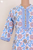 Cambric Cotton Kurta and Kota Doria Dupatta In Graphic Block Print