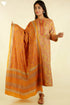Tussar Silk Kurta And Dupatta Set In Floral Block Print