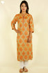 Tussar Silk Kurta And Dupatta Set In Graphic Block Print