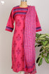 Khaadi CottonKurta With Kota Doria Dupatta Set in Floral Block Print