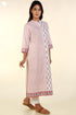 Bizzy Lizzy Kurta And Chiffon Dupatta Set In Floral Block Print