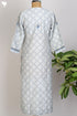 Chanderi Silk Kurta With Dupatta In Graphic Block Print