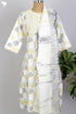 Chanderi Silk Kurta/Dupatta Set in Lemon Floral Block Print