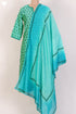 Chanderi Silk Kurta With Dupatta In Floral Block Print