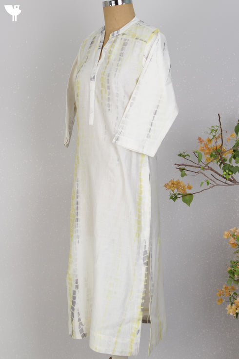 Chanderi Silk Kurta And Dupatta With Shibori
