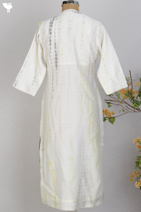 Chanderi Silk Kurta And Dupatta With Shibori