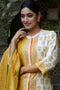 Chanderi Silk Kurta And Dupatta With Floral Block Print