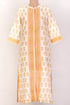 Chanderi Silk Kurta And Dupatta With Floral Block Print
