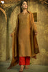 Satin Kurta And Cotton Silk Dupatta With Gold Block Print