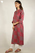 Viscose Kurta And Cotton Silk Dupatta Set in Graphic Block Print
