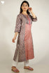Tussar Silk Kurta And Dupatta Set In Floral Block Print