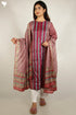 Tussar Silk Kurta And Dupatta Set In Floral Block Print