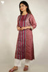 Tussar Silk Kurta And Dupatta Set In Floral Block Print