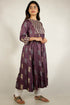 Tussar Silk Kurta With Cotton Silk Dupatta in Floral Block Print