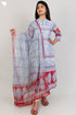 Bizzy Lizzy Kurta With Kota Doria Dupatta in Graphic Block Print