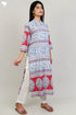 Bizzy Lizzy Kurta With Kota Doria Dupatta in Graphic Block Print