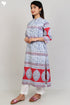 Bizzy Lizzy Kurta With Kota Doria Dupatta in Graphic Block Print