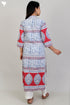 Bizzy Lizzy Kurta With Kota Doria Dupatta in Graphic Block Print