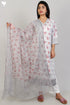 Bizzy Lizzy Kurta With Kota Doria Dupatta Set in Floral Block Print