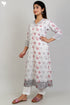 Bizzy Lizzy Kurta With Kota Doria Dupatta Set in Floral Block Print