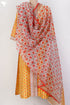 Bizzy Lizzy Kurta and Kota Doria Dupatta In Floral Block Print