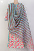 Bizzy Lizzy Kurta With Kota Doria Dupatta Set in Floral Block Print