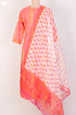 Bizzy Lizzy Kurta With Kota Doria Dupatta Set in Graphic Block Print