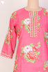 Bizzy Lizzy Kurta With Kota Doria Dupatta Set in Floral Block Print