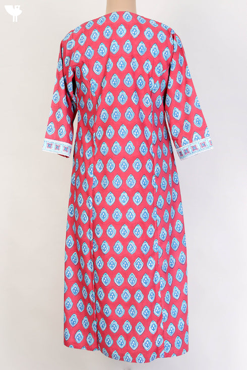 Bizzy Lizzy Kurta With Kota Doria Dupatta Set in GraphicBlock Print